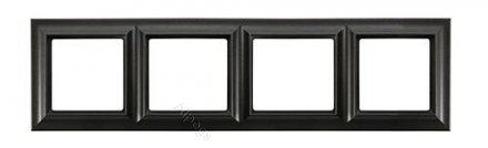 Рамка Eco Profi Standart 4-местная(черный матовый) EPS484SWM