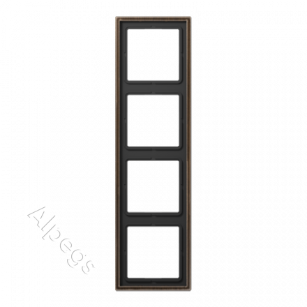 LSmetal Рамка 4-ная , антич. латунь. ME2984AT