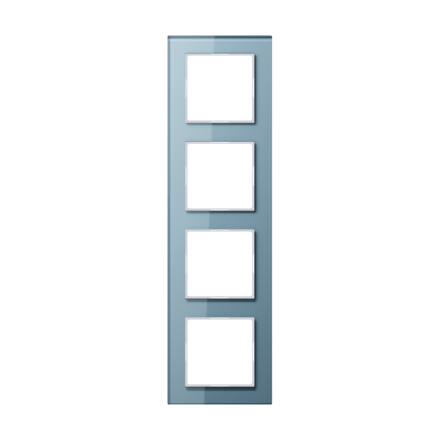 AC584GLBLGR Рамка 4-кратная; серо-голубая