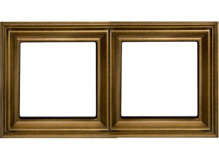 Рамка двойная Jung Eco Profi Deco, античная латунь, EPD482AT