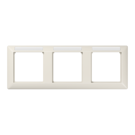 AS5830BFINA Рамка 3-кратная горизонтальная с полем для надписи слоновая кость