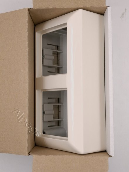 AS582AW Коробка для накладного монтажа 2-кратная; слоновая кость