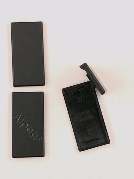 Набор накладок 2 группы для модулей F50, термопласт, черный матовый LS502TSASWM