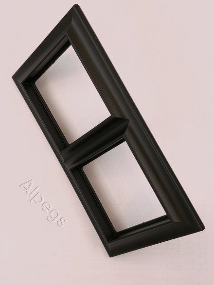 Рамка Eco Profi Standart 2-местная (черный матовый), Jung EPS482SWM