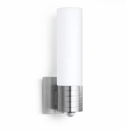L 260 LED 007874 IP 44 stainlees steel/matt светодиодный светильник с датчиком движения настенный уличный E27 + LED 1х8 Вт