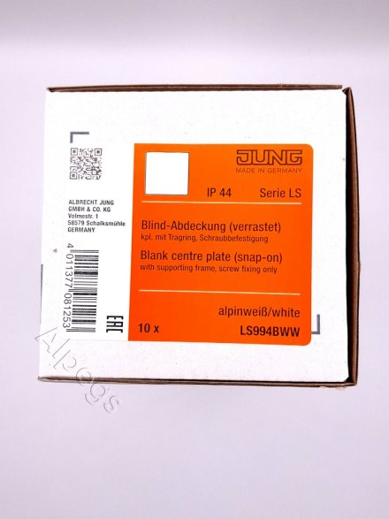 LS994BWW Крышка без отверстий для произвольных вырезов; белая
