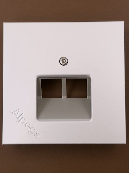 LSmetal Накладка для комп. розетки 2хRJ45, алюм. AL2969-2UA