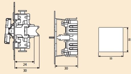EP421 Штепсельная розетка SCHUKO 16A 250V  с заземлением; слоновая кость