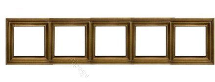 Рамка 5 постов, Антик, EPD485AT