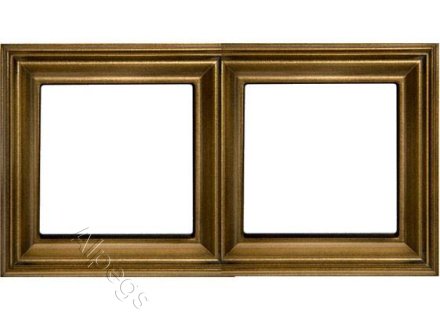 Рамка двойная Jung Eco Profi Deco, античная латунь, EPD482AT