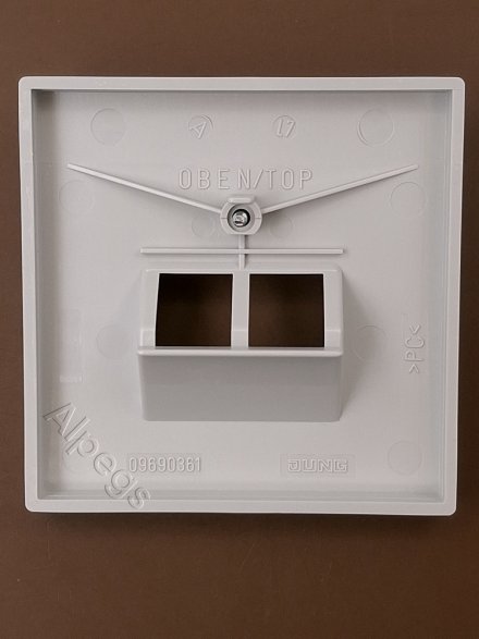 LS969-2UALG Крышка для двойной телефонной и компьютерной розетки UAE; светло-серая