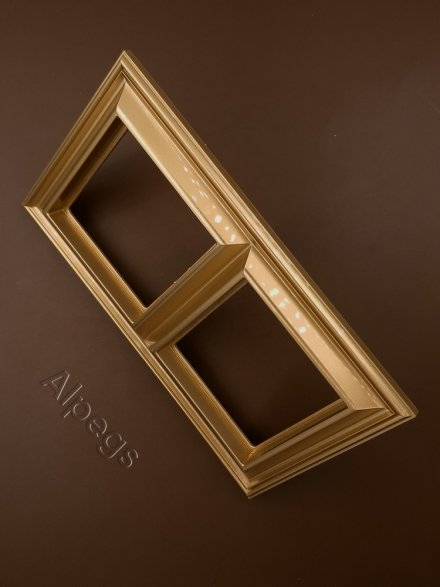 Eco Profi DECO - Рамка для вертикальной и горизонтальной установки 2-местная, цвет золото EPD482GO