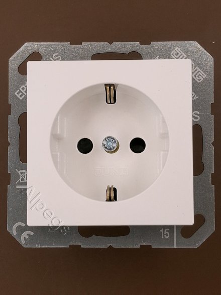 EcoProfi Розетка со шторками 2К+З 16 А 250В, бел. EP1420KIWW