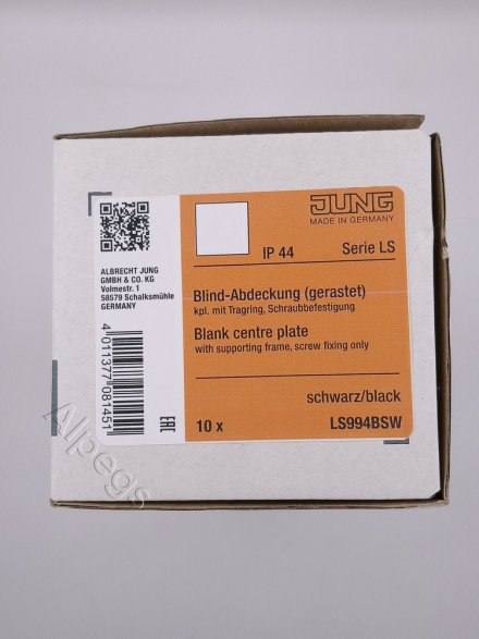 LS994BSW Крышка без отверстий для произвольных вырезов; черная