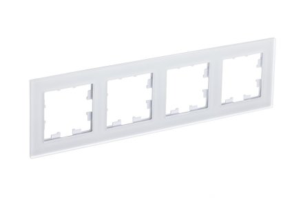 ATN330104 - AtlasDesign Nature Рамка на 4 поста, стекло белое матовое
