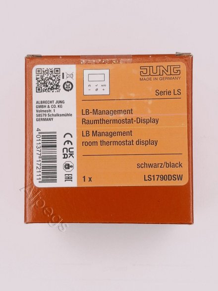 Дисплей стандарт для контроллёра комнатной температуры, черный, LS990 LS1790DSW