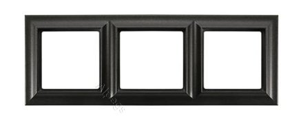 Рамка Eco Profi Standart 3-местная (черный матовый), Jung EPS483SWM