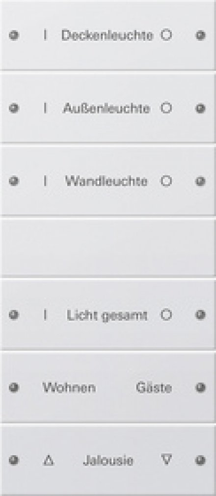 Набор клавиш 6-местный (3+3), с возможностью нанесения надписей