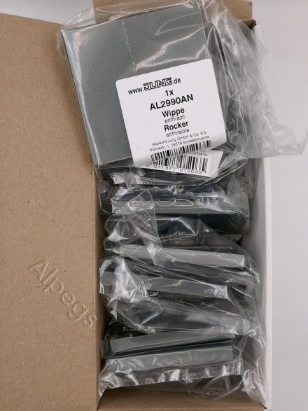 LSmetal Клавиша 1-ная, антрацит. AL2990AN