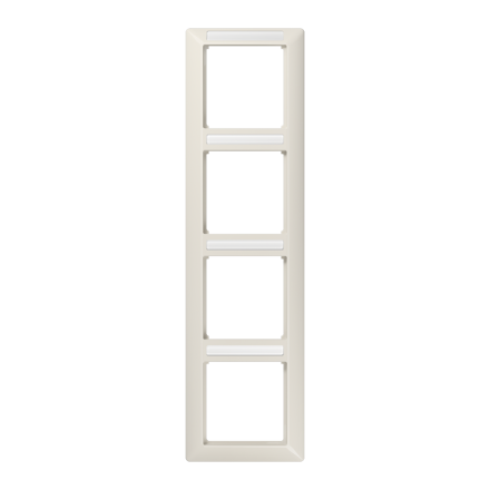 AS584BFINA Рамка 4-кратная вертикальная с полем для надписи слоновая кость