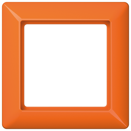 AS581BFO Рамка 1-кратная для вертикальной и горизонтальной установки; термопласт, оранжевая