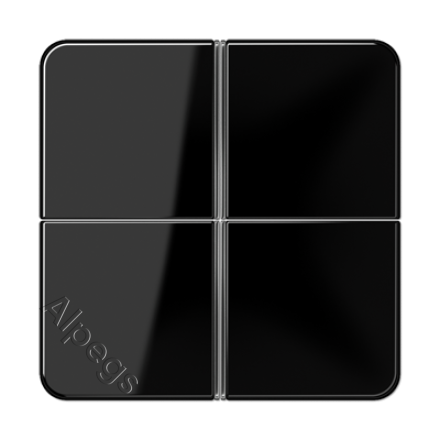 CD404TSASW 4-клавишная накладка для пульта КNX, чёрная, для серии СD