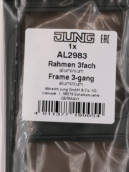 LSmetal Рамка 3-ная , алюм. AL2983