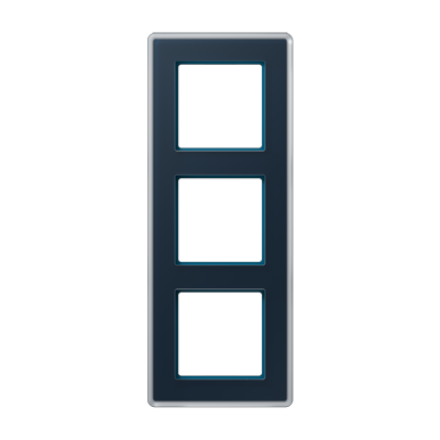 A VIVA Рамка 3-ная, стекло цвет Синий, Jung AV583GLMNB