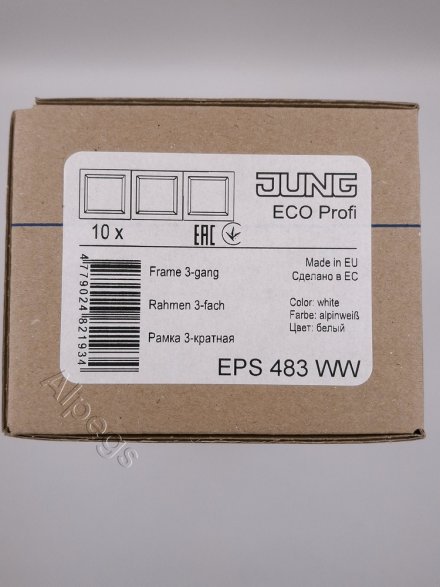 Eco Profi Standart Рамка 3-местная, цвет Белый EPS483WW