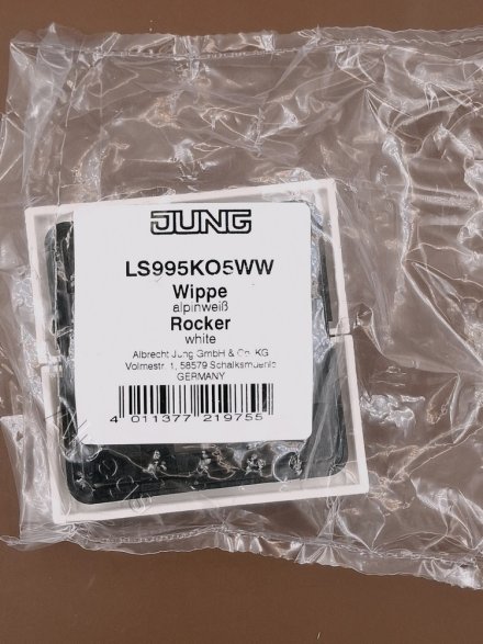 LS995KO5WW Клавиши для сдвоенного выключателя с подсветкой; белые