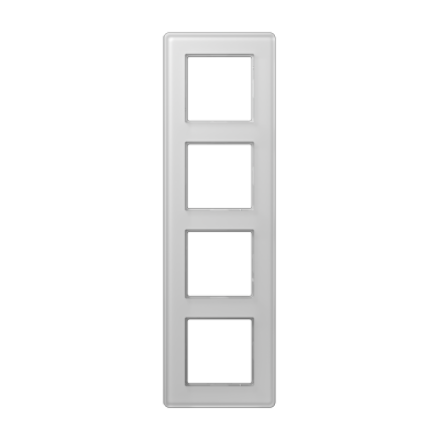 A VIVA Рамка 4-ная, стекло белый, Jung AV584GLMWW