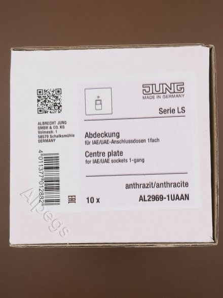 LSmetal Накладка для комп. розетки 1хRJ45, антрацит. AL2969-1UAAN