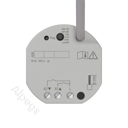 KNX актуатор коммутирующий, 2 группыKNX актуатор жалюзи, 1 группа