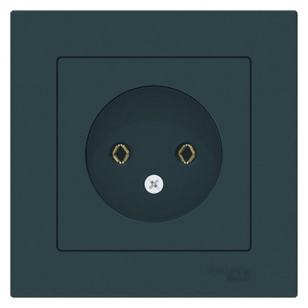 ATN000840 - AtlasDesign РОЗЕТКА без заземления, 16А, в сборе, ИЗУМРУД