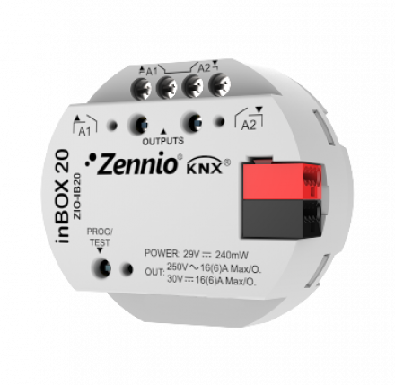 Модуль дискретных выходов KNX InBOX 20, 2DO 16А/230В~