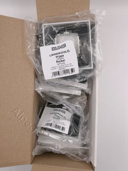 LS990KO5LG Клавиша для выключателя с подсветкой; светло-серая