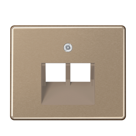 SL569-2UAGB Крышка для сдвоенной телефонной и компьютерной розетоки UAE; золотая бронза