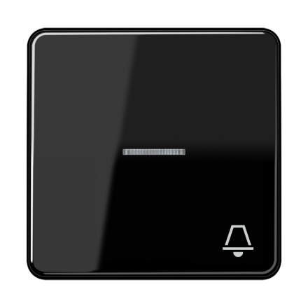 CD590KO5KSW Клавиша с окошком и символом звонок для выключателей с подсветкой; черная