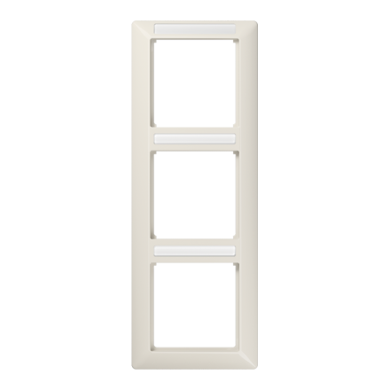 AS583BFINA Рамка 3-кратная вертикальная с полем для надписи слоновая кость