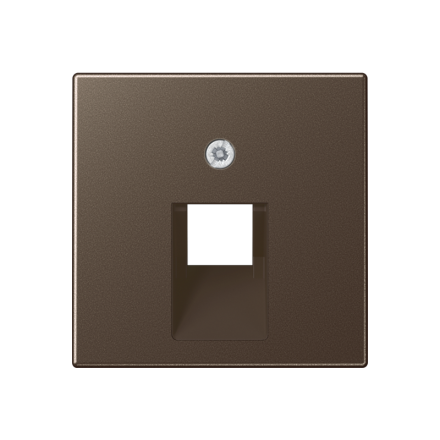 A569-1PLUAMO A 500,Крышка для одинарной телефонной и компьютерной розетки UAE, мокко