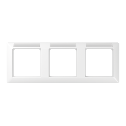 AS5830BFINAWW Рамка 3-кратная горизонтальная с полем для надписи белая