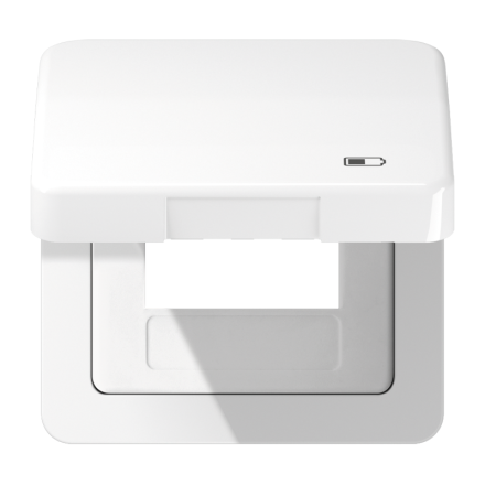 Рамка с подпружиненной крышкой для USB-механизмов, с центральной платой, CD590KLUSBWW