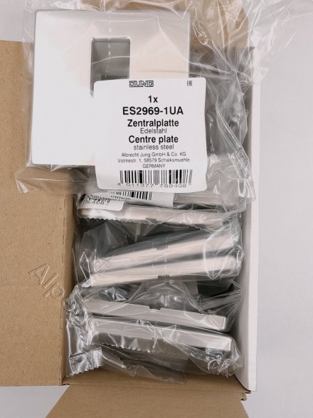 LSmetal Накладка для комп. розетки 1хRJ45, стальн. ES2969-1UA