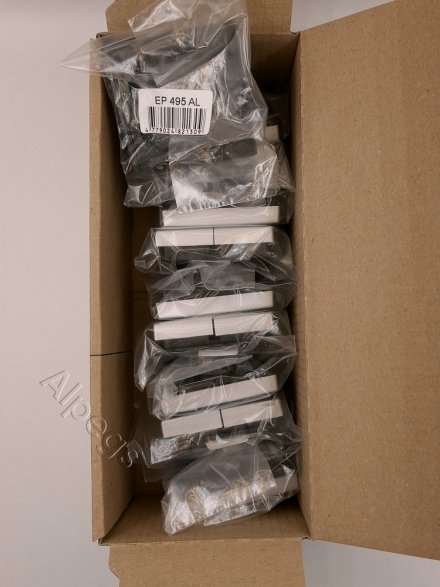 Выключатель двухклавишный Eco Profi 10А, алюминий, EP495AL