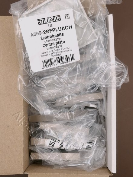 A569-2BFPLUACH A 500,Крышка для двойной телефонной и компьютерной розетки UAE, шампань