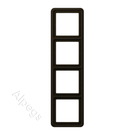 CD584BR Рамка для вертикальной и горизонтальной установки, 4-кратная; коричневая