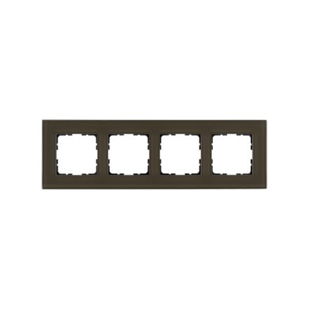 Рамка 4-постовая, стекло цвет Каперсовый, G1004GT, JASMART