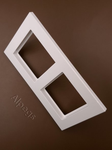 Рамка двойная, для горизон./вертик. монтажа Jung A Creation, белый глянцевый, AC582BFWW