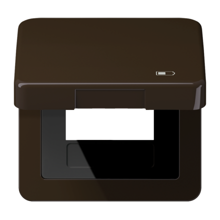 Рамка с подпружиненной крышкой для USB-механизмов, с центральной платой, CD590KLUSBBR