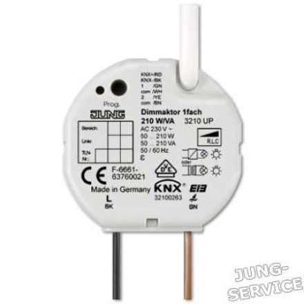 3210UP KNX универсальный диммер, 1 канал 50-210 W/VA